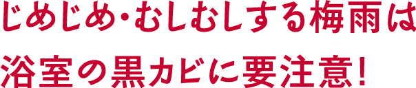 じめじめ・むしむしする梅雨は浴室の黒カビに要注意!